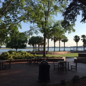 Plums - Plums -- view from outdoor rear seating. - Seafood Near Me - Beaufort, South Carolina