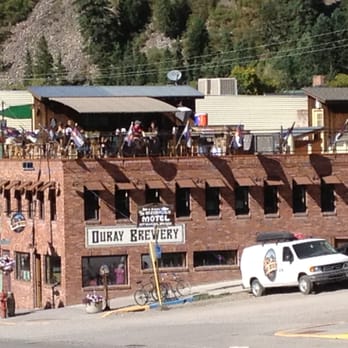 Ouray Brewery - Ouray Brewery from down the street. This photo shows their wonderful rooftop seating area! - New American Near Me - Ouray, Colorado Ouray Brewery - Ouray Brewery from down the street. This photo shows their wonderful rooftop seating area! - New American Near Me - Ouray, Colorado