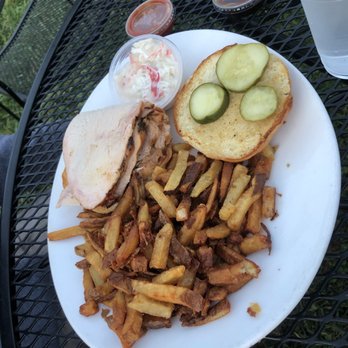 Roots 657 - Smoked turkey sandwich and fries and coleslaw - American Near Me - Leesburg, Virginia Roots 657 - Smoked turkey sandwich and fries and coleslaw - American Near Me - Leesburg, Virginia