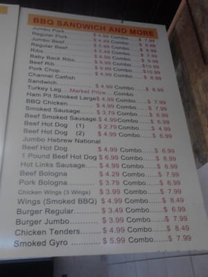 Menu photo 6 Toms Barbeque Memphis, TN