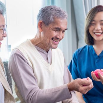 Caring Hands Caregivers - Skilled caregiver supporting a senior couple with light exercise and wellness activities in Cupertino, CA... - Home Health Care Near Me - Cupertino, California Caring Hands Caregivers - Skilled caregiver supporting a senior couple with light exercise and wellness activities in Cupertino, CA... - Home Health Care Near Me - Cupertino, California