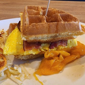 Broken Yolk Cafe - Waffle Sandwich - Breakfast & Brunch Near Me - Santee, California