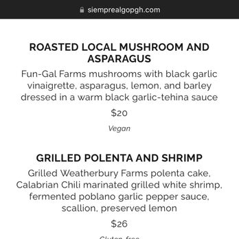 Siempre Algo - Menu - New American Near Me - Pittsburgh, Pennsylvania