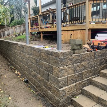 Bautista Masonry - Retaining blocks install with drainage and back fill - Masonry/Concrete Near Me