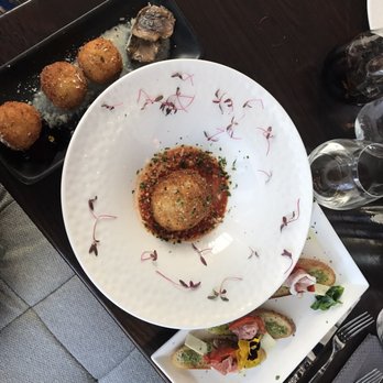 Varia - 3 for $15 tapas: risotto, fried burrata, and prosciutto bruschetta - Italian Near Me - Norfolk, Virginia Varia - 3 for $15 tapas: risotto, fried burrata, and prosciutto bruschetta - Italian Near Me - Norfolk, Virginia