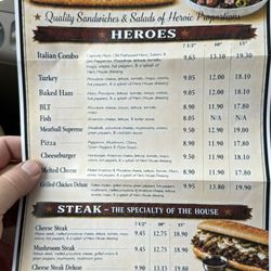 The Hero House - New ownership, new phone. Number is on the new menu