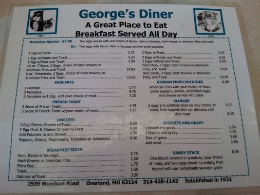 Menu photo 4 George Rivolo Diner Saint Louis, MO Menu photo 4 George Rivolo Diner Saint Louis, MO