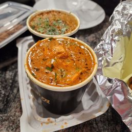 Chicken Tikka masala and baingan bharta. Generous portions for takeout Chicken Tikka masala and baingan bharta. Generous portions for takeout