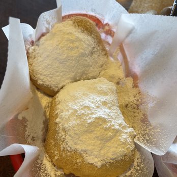 Cafe Zydeco - Beignets, they were ok, loaded with powdered sugar, we dusted some off. - Cajun/Creole Near Me - Helena, Montana Cafe Zydeco - Beignets, they were ok, loaded with powdered sugar, we dusted some off. - Cajun/Creole Near Me - Helena, Montana