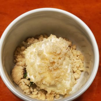 Claws Of Mantis - Charred pineapple granita, rau rau cream, Thai chili gel - Vietnamese Near Me - San Francisco, California Claws Of Mantis - Charred pineapple granita, rau rau cream, Thai chili gel - Vietnamese Near Me - San Francisco, California