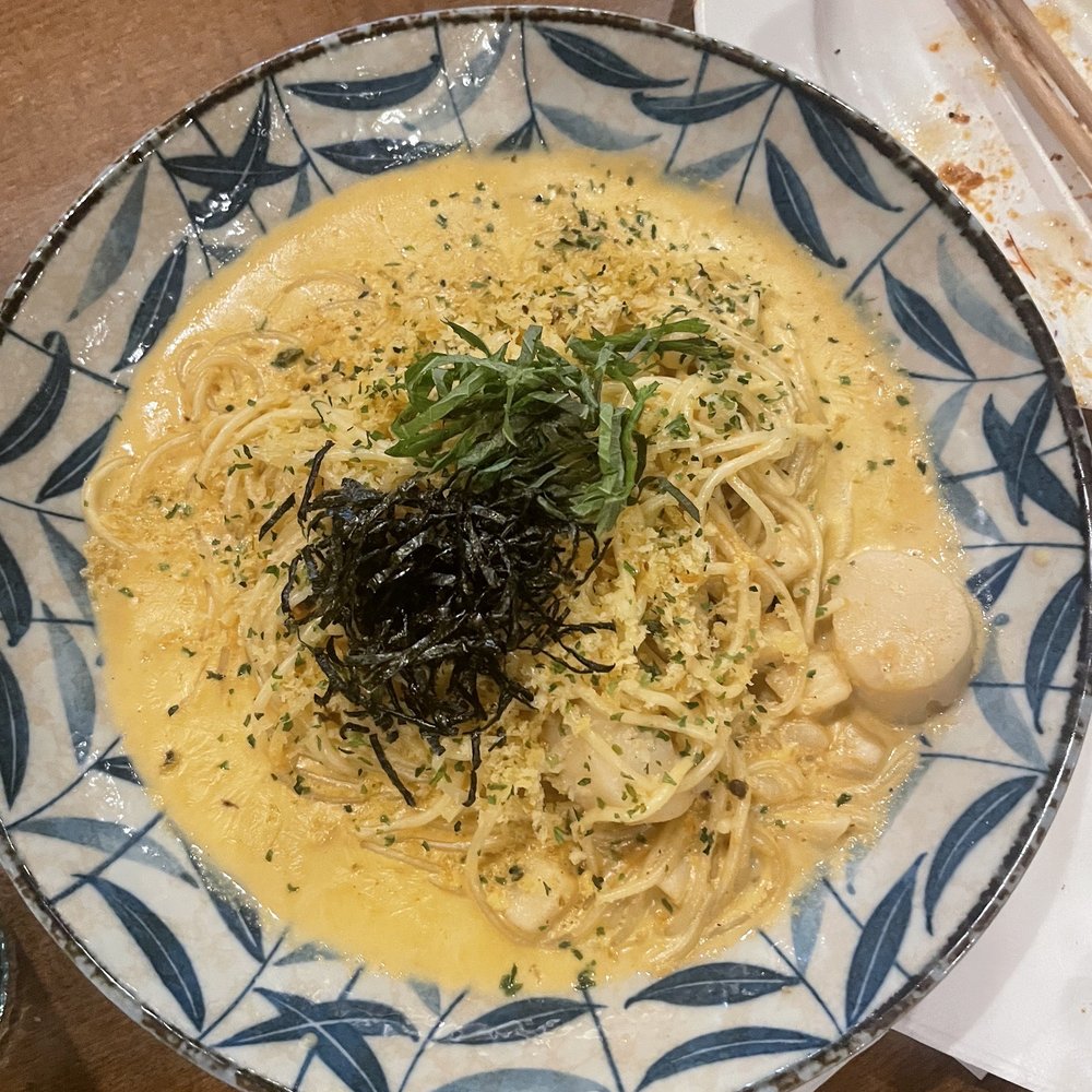 Wasuta Pasta - Fettuccine Scallop Uni Cream Sauce - Japanese Near Me - Richmond, British Columbia Wasuta Pasta - Fettuccine Scallop Uni Cream Sauce - Japanese Near Me - Richmond, British Columbia