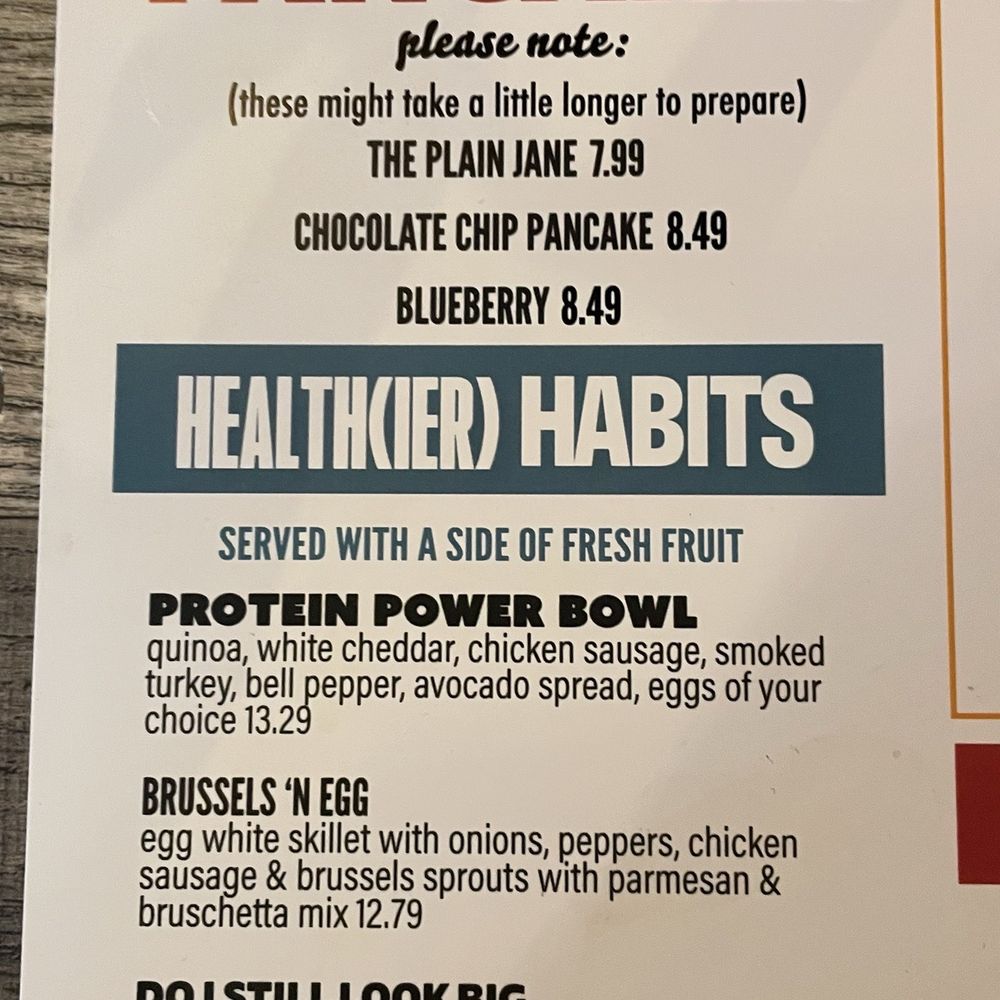Part of gluten-free menu Part of gluten-free menu