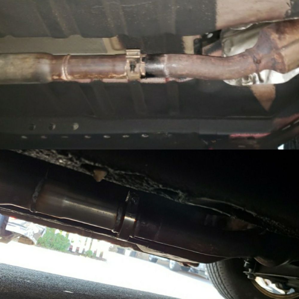 Norcal Muffler and Truck - Top pic: Leaking slip fit joint. Sounded like crap Bottom pic: Vband replacement. So easy to take on and off and will never leak again!! - Tires Near Me - Manteca, California Norcal Muffler and Truck - Top pic: Leaking slip fit joint. Sounded like crap Bottom pic: Vband replacement. So easy to take on and off and will never leak again!! - Tires Near Me - Manteca, California