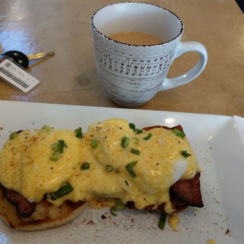 Roosters Cafe - Eggs benedict. $8.50. It was wonderful , highly recommended.  Their coffee is excellent also. - Bakeries Near Me - Amarillo, Texas