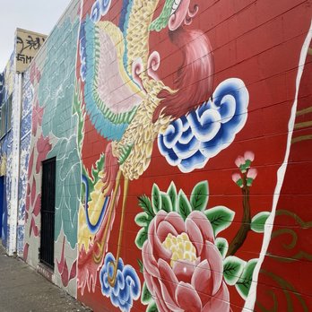 Colorful Fabrics - View from right. - Public Art Near Me - Oakland, California Colorful Fabrics - View from right. - Public Art Near Me - Oakland, California