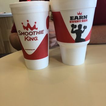 Smoothie King - Small on the left. Medium on the right! - Juice Bars & Smoothies Near Me - Fishers, Indiana