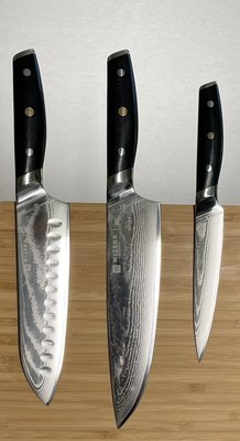 Kitchen knives - We sharpen nearly every type of kitchen knife: Japanese, German, Carbon steel, Stainless steel, Chef knife, Paring, Santoku, Bread, Boning, Utility, Carving, Fillet, Cleaver, Pocket knives.
Most types of Serrated and Scalloped knives Kitchen knives - We sharpen nearly every type of kitchen knife: Japanese, German, Carbon steel, Stainless steel, Chef knife, Paring, Santoku, Bread, Boning, Utility, Carving, Fillet, Cleaver, Pocket knives.
Most types of Serrated and Scalloped knives