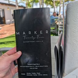 Menu and palms Menu and palms