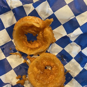 Blu Point Seafood Co - The last of the best onion rings we've ever had. Had to take the pic quickly lol - Seafood Near Me - Staunton, Virginia Blu Point Seafood Co - The last of the best onion rings we've ever had. Had to take the pic quickly lol - Seafood Near Me - Staunton, Virginia