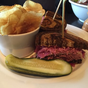 The Gage - Reuben Sandwich with extra thick cuts of Corned Beef - New American Near Me - Chicago, Illinois
