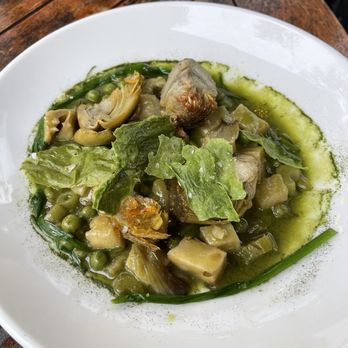 Parallel - Pil Pil - soup with artichokes, peas, and potatoes - Spanish Near Me - Amsterdam, New Hampshire Parallel - Pil Pil - soup with artichokes, peas, and potatoes - Spanish Near Me - Amsterdam, New Hampshire