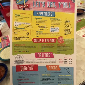 Chuy's - Menu pg 1 - Tex-Mex Near Me - Knoxville, Tennessee