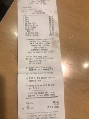 Menu photo 6 IHOP Tukwila, WA