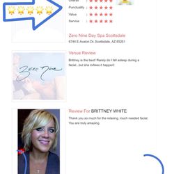 Zero Nine Day Spa - Testimonial