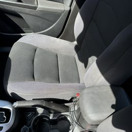 Front seat cleaning