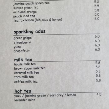 Haru - Menu - Coffee & Tea Near Me - Buena Park, California
