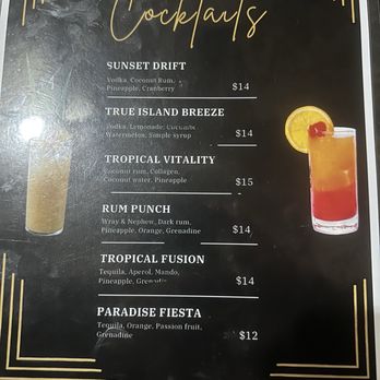 True Island Grille - Drink menu - Caribbean Near Me - Orlando, Florida True Island Grille - Drink menu - Caribbean Near Me - Orlando, Florida