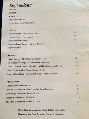 Menu photo 8 Kai Cafè + Restaurant Galway, G Menu photo 8 Kai Cafè + Restaurant Galway, G