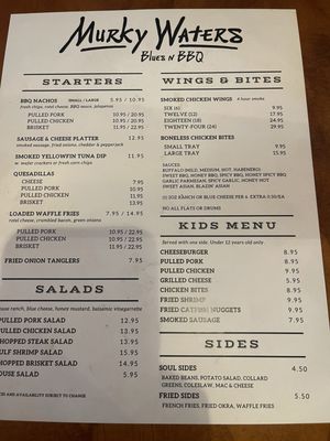 Menu photo 1 Murky Waters Blues & BBQ Hattiesburg, MS Menu photo 1 Murky Waters Blues & BBQ Hattiesburg, MS