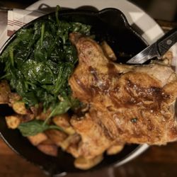 Cafe Fiore - Chicken, the best garlic spinach I've ever had, and roasted potatoes.