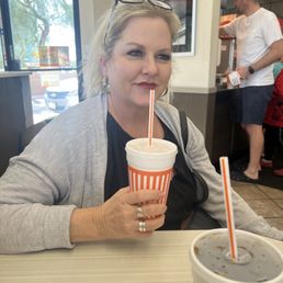My mom and  whataburger soda