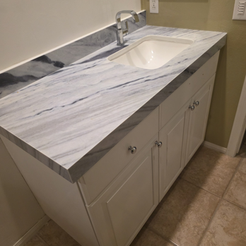 JCL Tile&Stone - One of two bathroom, notice the matching on the backsplash. Quality job - Countertop Installation Near Me JCL Tile&Stone - One of two bathroom, notice the matching on the backsplash. Quality job - Countertop Installation Near Me