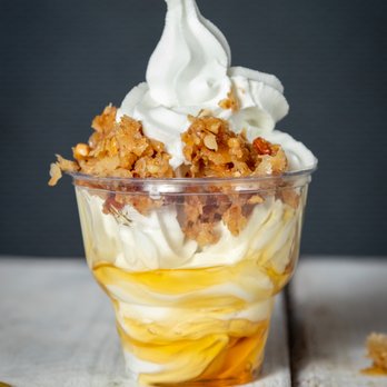 Nick The Greek - a dessert in a plastic cup - Mediterranean Near Me - Santa Rosa, California Nick The Greek - a dessert in a plastic cup - Mediterranean Near Me - Santa Rosa, California