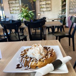 Botanical Creperie - Cinnamon bun waffle