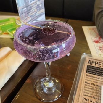 O'Slattery's Irish Restaurant & Pub - Blackberry 75 with gin and champagne - Irish Near Me - Delmar, New York O'Slattery's Irish Restaurant & Pub - Blackberry 75 with gin and champagne - Irish Near Me - Delmar, New York