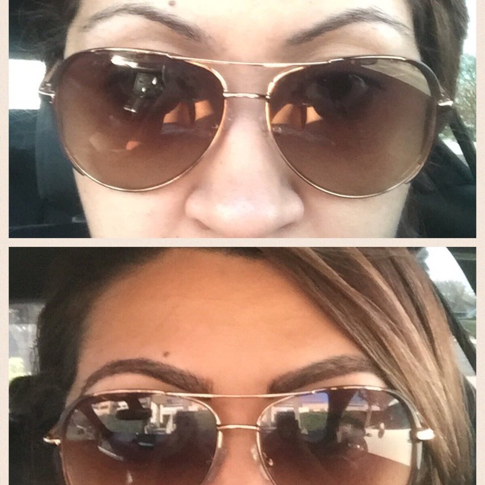 iLure Lashes - Before and after brows. - Eyelash Service Near Me - Chino, California