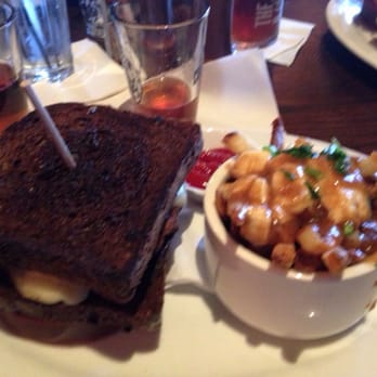 Lucky Monk - Patty melt and fries with gravy - American Near Me - Barrington, Illinois