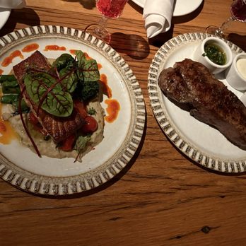 Firefly - Atlantic Salmon & New york strip steak - New American Near Me - Studio City, California Firefly - Atlantic Salmon & New york strip steak - New American Near Me - Studio City, California