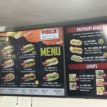 Pickle Banh Mi - Menu as of Jan 2026 - Sandwiches Near Me - Westminster, California Pickle Banh Mi - Menu as of Jan 2026 - Sandwiches Near Me - Westminster, California