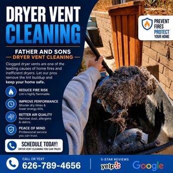 Father and Sons Dryer Vent Cleaning - Air Duct Cleaning Near Me Father and Sons Dryer Vent Cleaning - Air Duct Cleaning Near Me