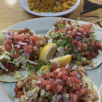 Keys Bite - Blackened Shrimp Tacos w/flour $14 - American Near Me - Key Largo, Florida Keys Bite - Blackened Shrimp Tacos w/flour $14 - American Near Me - Key Largo, Florida