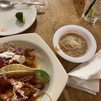 Marisa's Mexican Seafood Cocina - Breaded shrimp tacos and side of beans - Seafood Near Me - Phoenix, Arizona Marisa's Mexican Seafood Cocina - Breaded shrimp tacos and side of beans - Seafood Near Me - Phoenix, Arizona