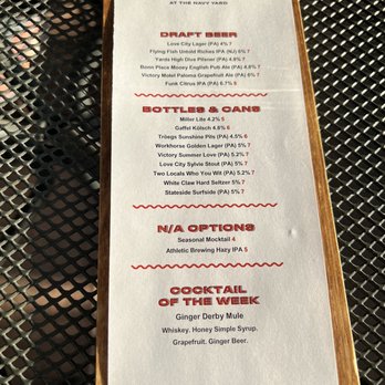Gatehouse  - Drink menu - Bars Near Me - Philadelphia, Pennsylvania