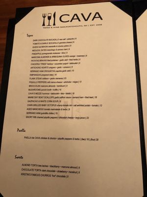 Menu photo 6 Cava Portsmouth, NH