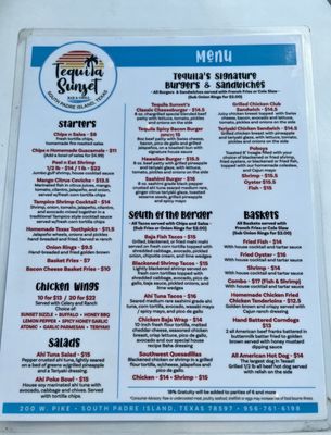 Menu photo 4 Tequila Sunset South Padre Island, TX Menu photo 4 Tequila Sunset South Padre Island, TX