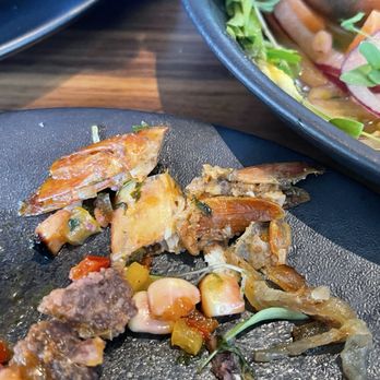 Enye Latin Table - You can see the shrimp tails here. - Latin American Near Me - Clayton, California